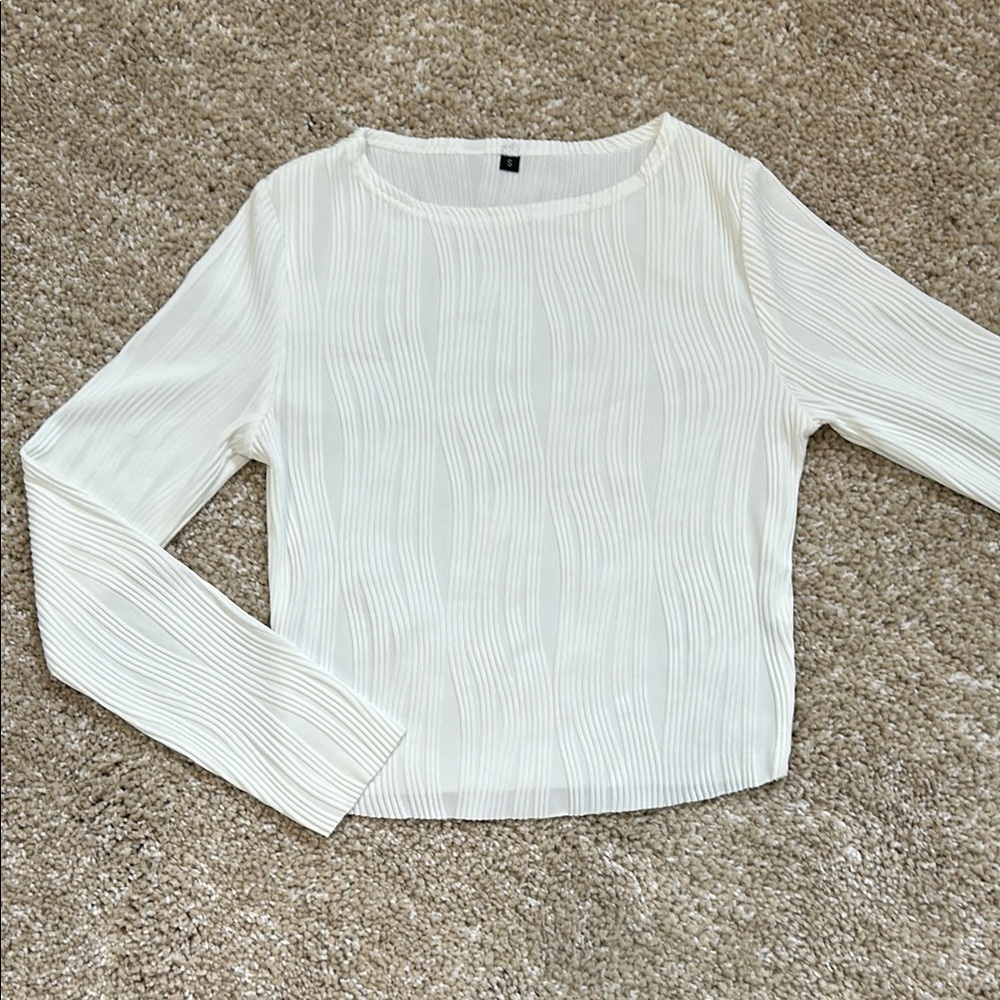 Elegant White Long Sleeve Top